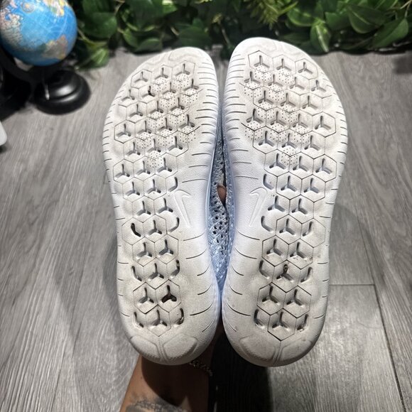 Nike Womens Free Flyknit Running Shoe Size 6.5 Hydrogen Blue Knit Sneaker 2018 - Picture 7 of 10